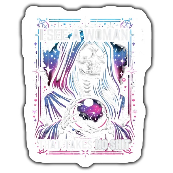 Unbranded MYSTIC SKELETON Magnet, CELESTIAL CRYSTAL BALL DECAL, SEE A