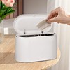 LTWQLing Mini Trash Can with Lid - Removable Small Garbage