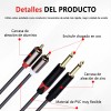 Cable Audio Dual Rca A Plug Ts 6.35mm Longitud 3mts