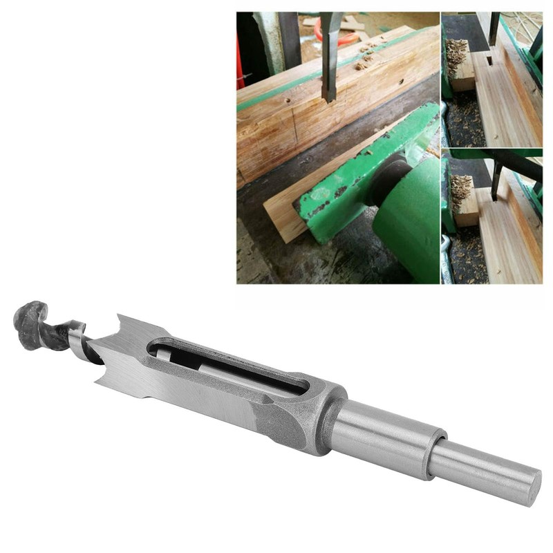 Square Hole,20mm Woodworking Hole Saw Mortising Chisel Drill Bit Bearing