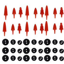 COHEALI 260pcs/set Snowman Set Snowman Craft Accessories Carrot Nose Buttons Christmas Snowman DIY Craft Buttons Set