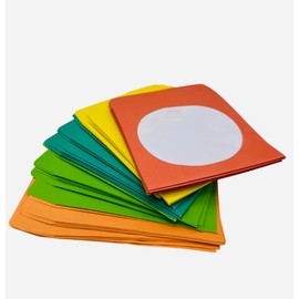 COLOURED PAPER CD SLEEVES, 50PK by DragonTrading®