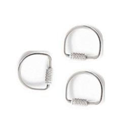 [Candy Design & Works] Lyman CHW-03 Screw Lock Key Ring - 3 Colors Available, Nickel (Silver)