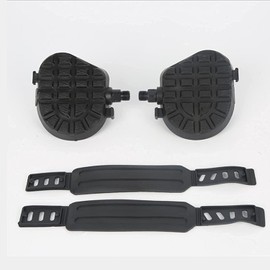 EIRONA 9/16" Exercise Bike Pedals – Indoor, Stationary & Spin Bike Pedals with Toe Clips, 1 Pair