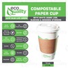 16 oz Compostable Paper Cups with White Dome Lids, Sleeves