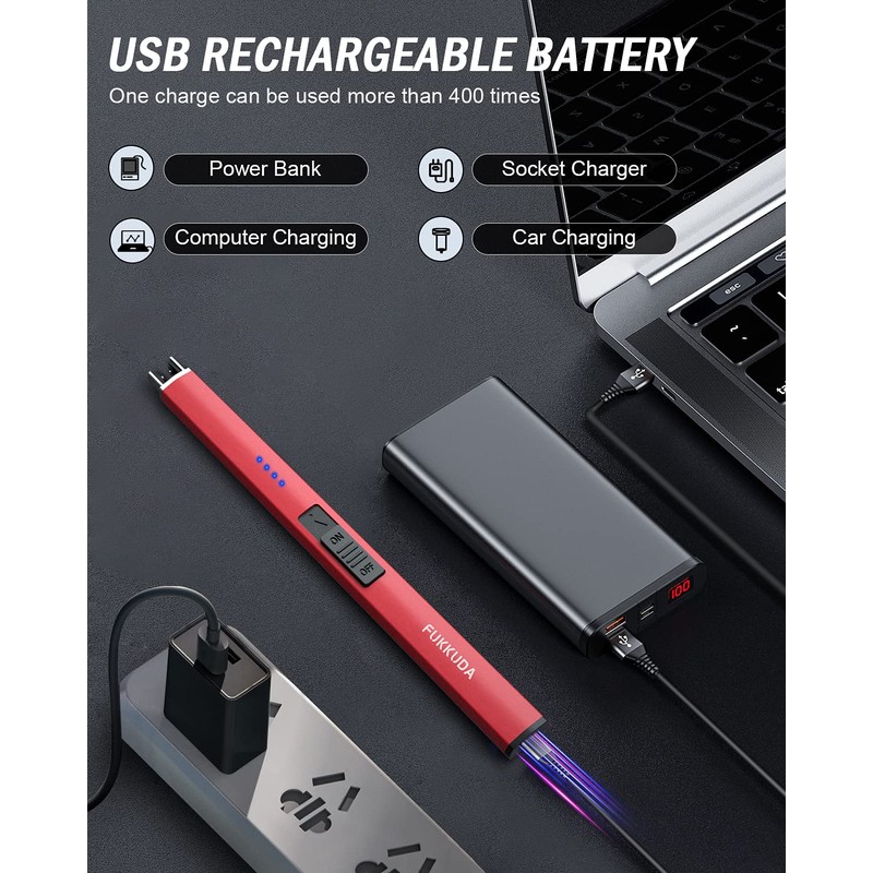 Electric Candle Lighter Rechargeable Lighters Stocking Stuffers for Women Plasma