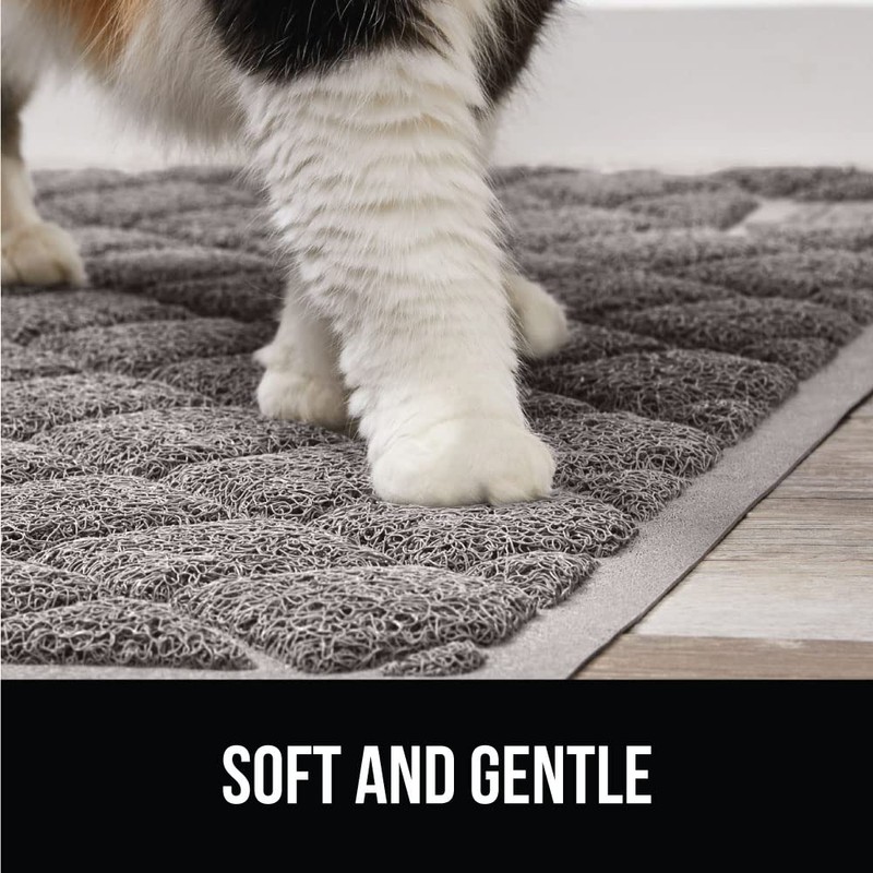 GORILLA GRIP Cat Litter Box Mat, Water Resistant, US Designed