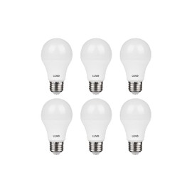 LUNO A19 Non-Dimmable LED Bulb, 11W (75W Equivalent), 1100 Lumen, 4000K (Neutral White), Medium Base (E26), UL Certified (6-Pack)