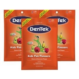 Dentek Funda para cepillo de dientes, con diseño de animal, Hilo dental divertido, 75 Count (Pack of 3)