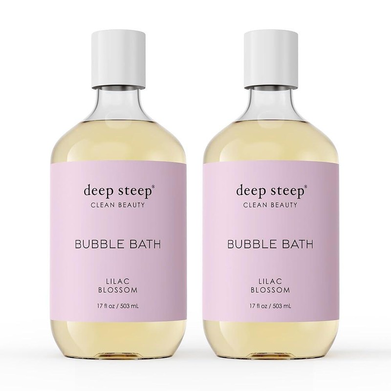 Deep Steep 딥 스티프 버블 배스, 라일락 블라썸, 17온스(2팩) -