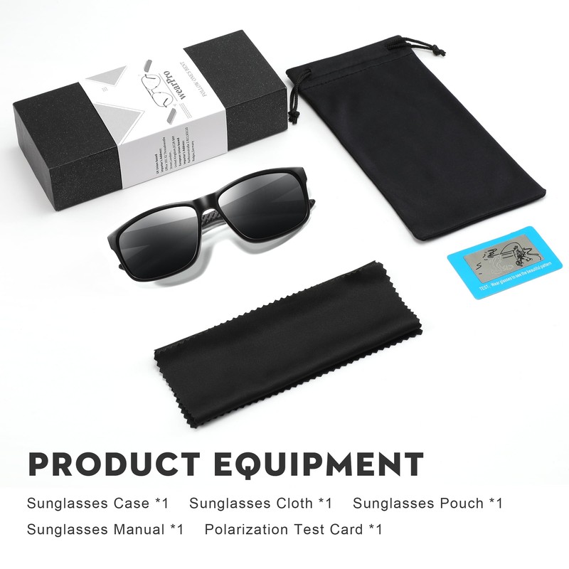 wearPro Sunglasses Mens womens Polarised with UV400 Protection Rectangular For