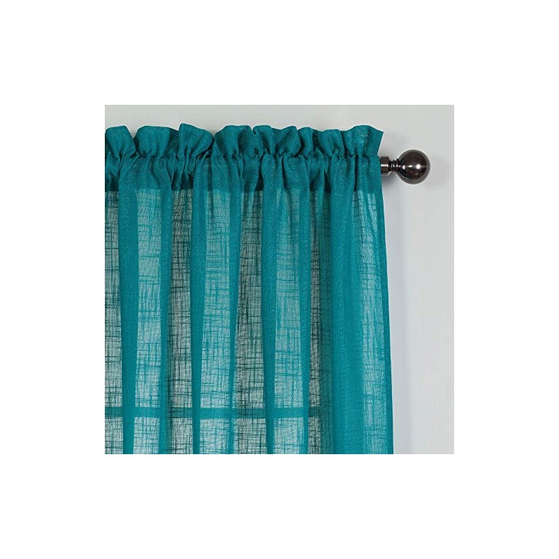 Rooney 1 Piece Semi-Sheer Linen Look Window Treatment Valance (52"