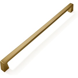 khtumeware 2 Pack Champagne Bronze Cabinet Pulls 10 Inch(256mm) Hole Centers,Champagne Brass Cabinet Pulls Kitchen Cabinet Hardware for Cupboard Drawer Handles Dresser Pulls