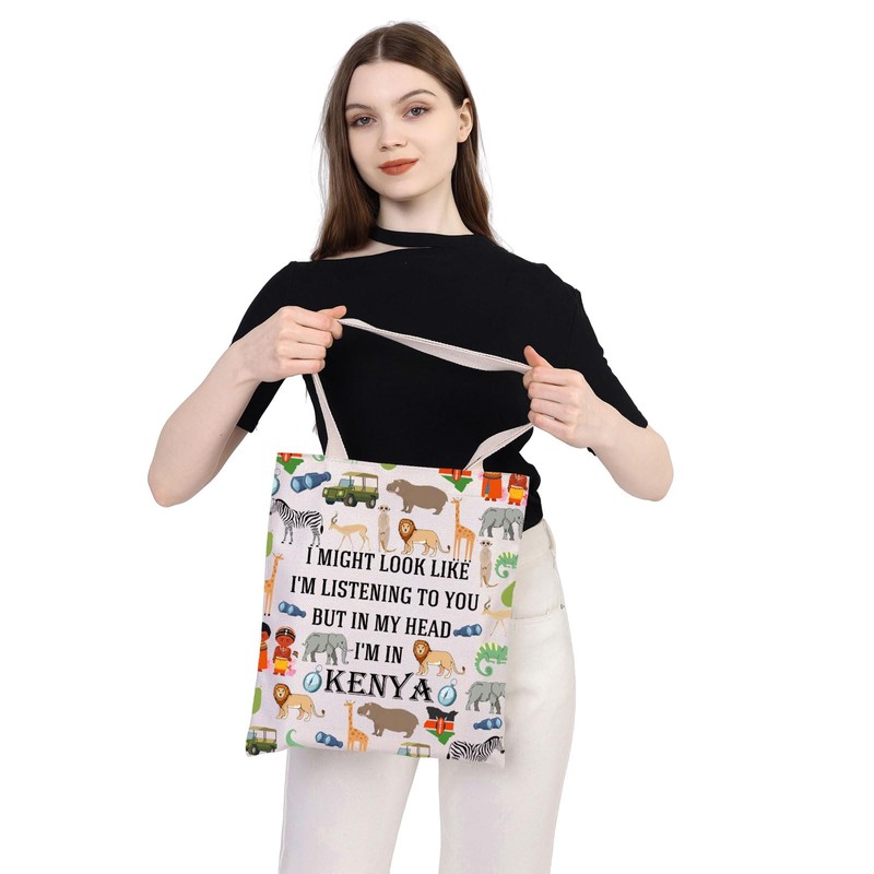 WSNANG Kenyan Gift Tote Bag Kenya Trip Shoulder Bag Kenya