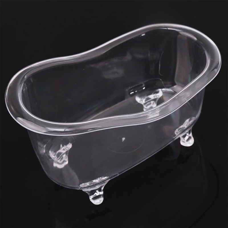 Clear Mini Bathtub Sundries Storage Box Jewelry Storage Box Makeup