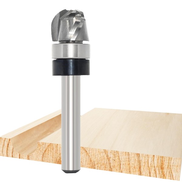 Core Box Template Router Bit 1/4" Shank, Carbide Head Round