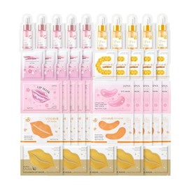 45Pcs Skincare Set, Skin Care for Teenage Women Gifts Set, Pamper Sets,Skin Care Sets & Kits, 10Pcs Face Serum, 10Pcs Mud Mask,25 Pcs Lip Masks