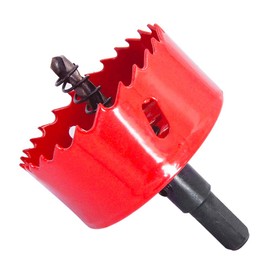 Hole Saw Drill Bit LAIWEI HSS Hole Cutter with Arbor for Wood and Metal (2-9/16"(65mm Hole Saw))