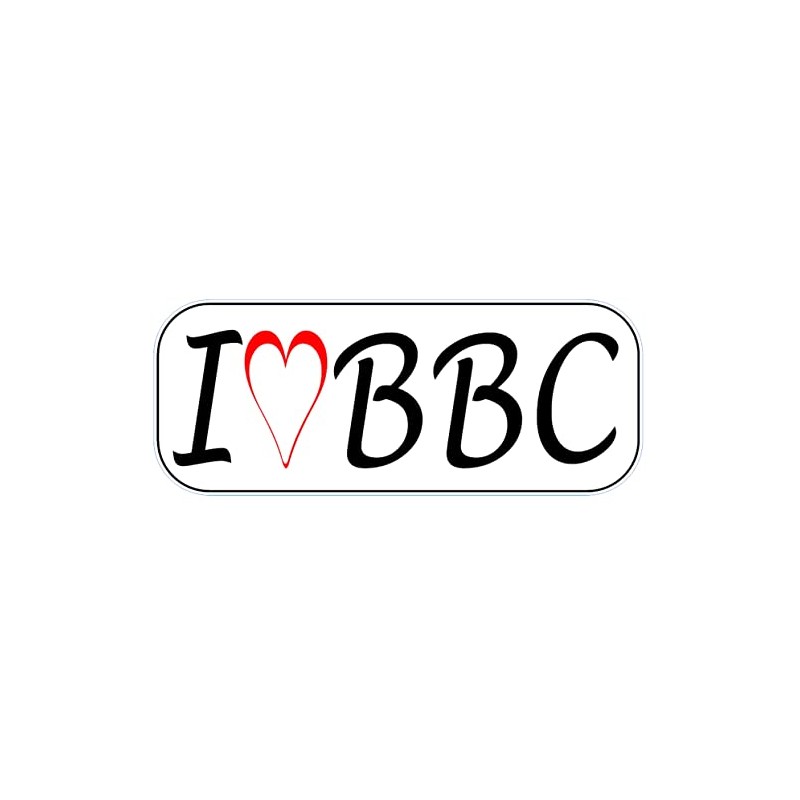 I Love BBC Sticker Decal Funny Car Van Motor Home