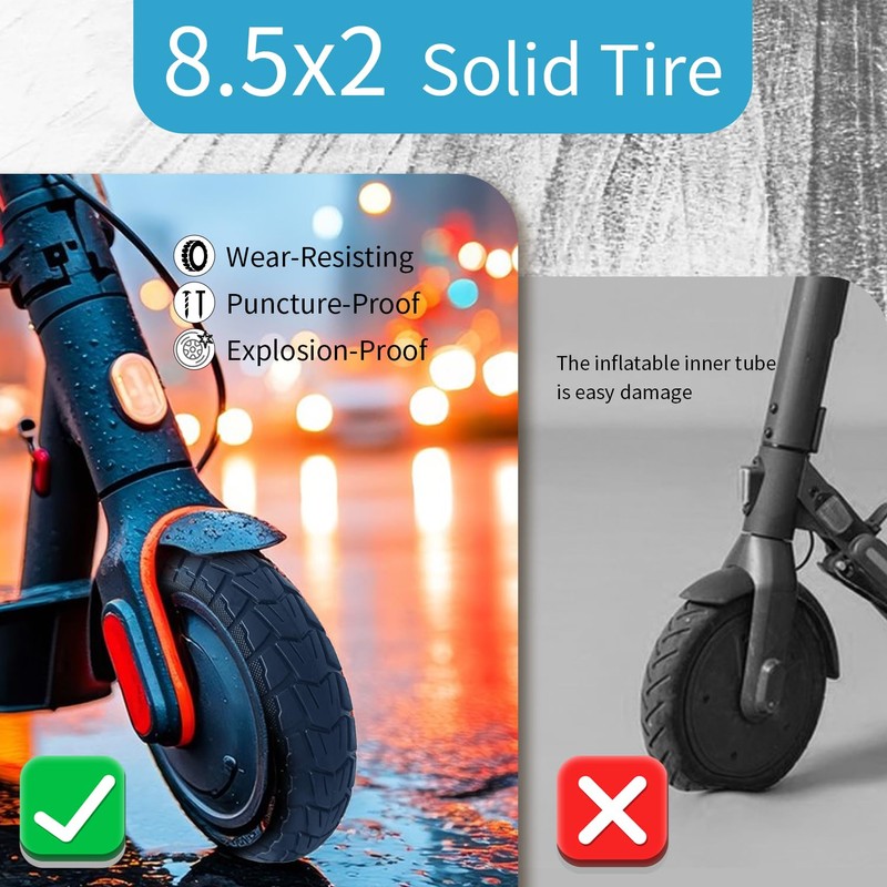 50/75-6.1 Off-road Solid Tire, 8 1/2 x2 Scooter tire, 8.5x2