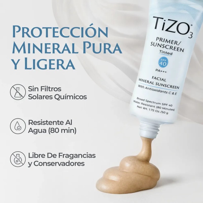 Tizo 3 | Protector Solar Facial Mineral | Con Color