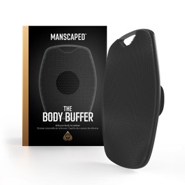 MANSCAPED® The Body Buffer - Limpiador de silicona premium para nutrir, limpiar y exfoliar tu piel, cerdas que aumentan la espuma con mango ergonómico antideslizante, de larga duración y fácil de limpiar (paquete de 1)