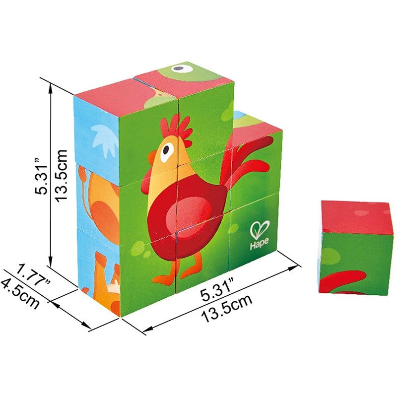 Hape Rompecabezas de Bloques de Animales de Granja | Puzzle