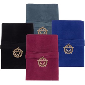 CREATCABIN 4Pcs Velvet Tarot Card Bags Set Tarot Storage Holder Bag Case Tarot Spread Cloth Wrap Pouches Card Holders with Tree of Life Pendants for Tarot Cards Oracle Deck Playing Cards Black Blue