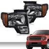 ALLGOOD Headlights Compatible with 2009-2014 Ford F150 Headlamps Driver &