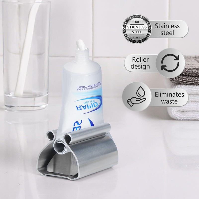 Zivacate Tube Squeezer, Toothpaste Tube Squeezer, Stainless Steel, Pack of
