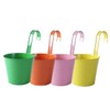 Mipcase 4pcs Detachable Iron Hanging Flowerpot Space Saving Decorative Plant