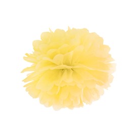 25 cm Tissue Paper Pom Pom, Flower Ball, Hanging Garland, Honeycomb Ball For Wedding, Birthday Party, Baby Shower, Christmas, Home Decoration (Yellow)