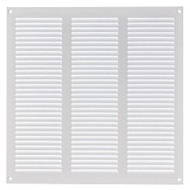 LIRAST 10x10 Vent Cover with Built-in Screen - White Return Air Grille for Wall or Ceiling - Rectangular Metal HVAC Ventilation Register - Outer Dimensions: 11.81" W x 11.81" H