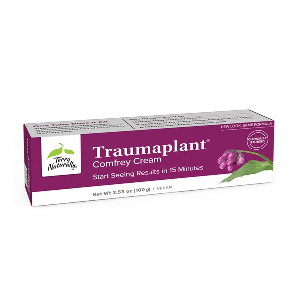 Terry Naturally Traumaplant Comfrey Cream - 3.53 oz - Non-Staining Topical - Free of Pyrrolizidine Alkaloids (PAs) & Parabens - For External Use Only