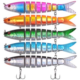 OROOTL Fishing Lure Wobbler Set Pike Bait Swimbait with 2 Treble Hooks Trout Bait Fishing Boxes Artificial Bait Set Bass Bait Fishing Tackle
