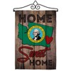 State Washington Home Sweet Garden Flag Set Wall Hanger Regional