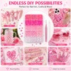 12000 Pcs Bedazzling Kit, Pink Rhinestones, Gems for Bedazzling