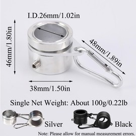 TopHomer Silver, 2 Pcs Aluminum Alloy Flagpole Rings, 360 Degree Rotating Anti-Wrap Mounting Clips, Tangle-Free Spinning Flag Pole Mounting Kit for Garden Flagpoles