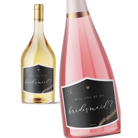 JoliCoon Will You be My Bridesmaid Bottle Label - Bridesmaid Proposal Gifts - Bridesmaid Bottle Labels