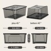 YYXB Clear Black Storage Bins with Lids, 12 Pack Plastic
