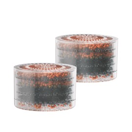 2pcs Bath Ball Filter Replacement Cartridge for bath ball Water Softener Filters Beads for Hard Water for Healthier Skin, Hair and Nails