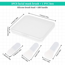 COMNICO 3PCS Silicone Face Mask Brushes Soft Facial Mud Mask Applicator Brush Hairless Makeup Spatula Mini Portable Beauty Tools Set for Moisturizers Clay BB CC Cream Body Lotion