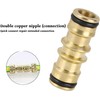 Hydrogarden Brass Double Male Hose Pipe Connectors Extender Garden Hose