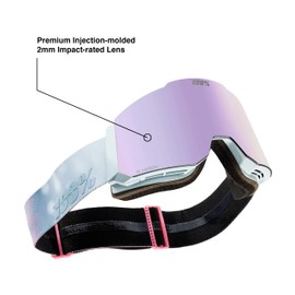 100% SNOWCRAFT AF HiPER Premium Protective Goggles (White/Red - Mirror Red Lens)