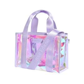 Tense Edano Iridescent Beach Tote for Women, Beach Bag with Shoulder Strap, Waterproof, Foldable & Washable