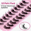 CINYOLA Mink Lash Fluffy Wispy False Eyelashes, 10 Pairs D