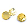 BOGEEL 10 Pieces Brass Round Cuff Button Cover Cuff Links