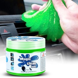 Magshion Car Cleaning Gel Dust Cleaning Gel for Car Vent, Auto Detailing Tools Home Office Detailing Jelly Keyboard Cleaner for Dust and Debris Removal (Green)