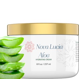 Large 8 oz Container Hawaiian Aloe Vera Face Moisturizer to use Day or Night for Sunburn Relief, Eczema, Anti Wrinkle for Men Women all Skin Types better than Aloe Vera Gel, 100% Pure Aloe Vera Juice