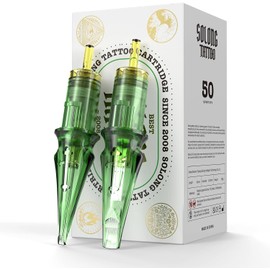 Solong Tattoo Kit De 50 Agujas Para Tatuar Solong Pro, Desechables, Tamaño N.° 12, Con Punta Redonda. Incluye 10 Agujas De Cada Tamaño: 1Rl, 3Rl, 5Rl, 7Rl Y 9Rl. Referencia: En01S-50Kit-Q